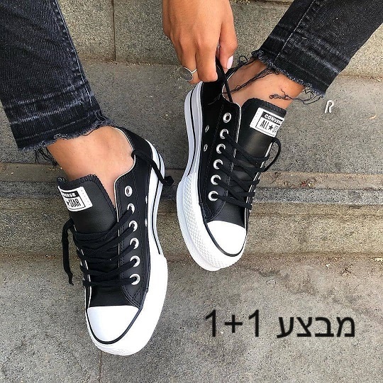 נעלי אולסטאר פלטפורמה עור נשים | Converse Platform Leather