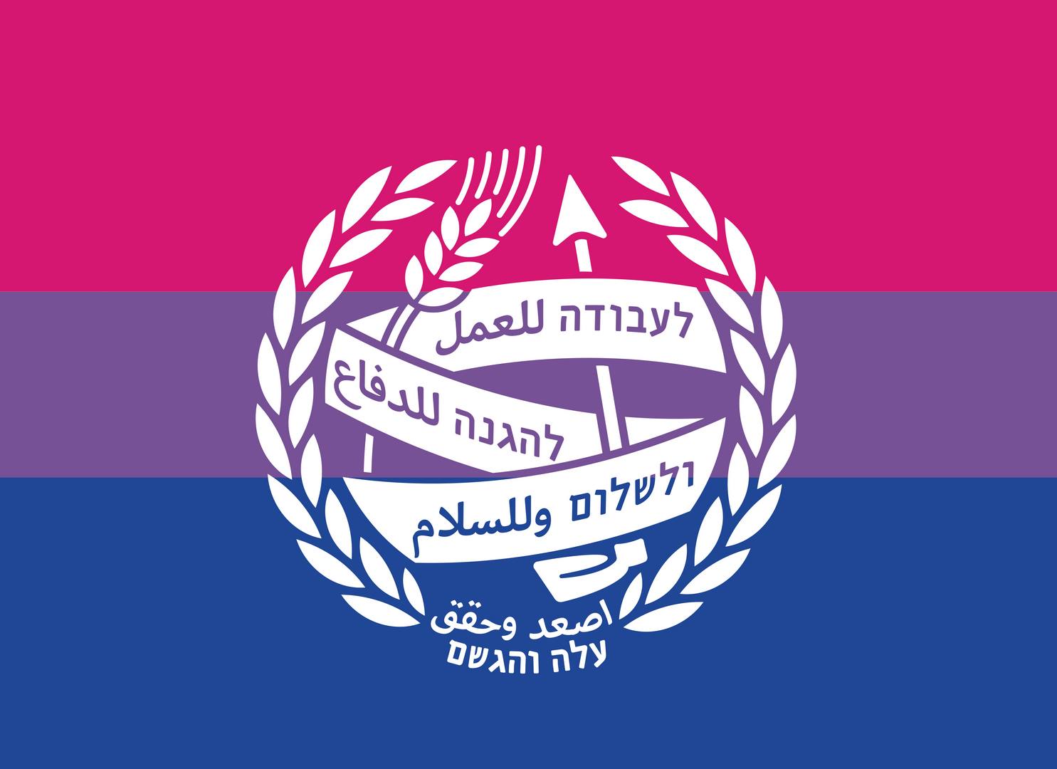דגל הגאווה הביסקסואלית  bisexual flag עם/בלי לוגו