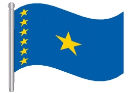 דגל הרפובליקה הדמוקרטית של קונגו - Republic of the Congo Democratic flag 