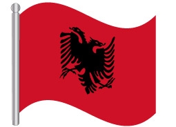 דגלון אלבניה - Albania flag