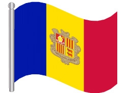 דגלון אנדורה - Andorra flag