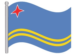 דגלון ארובה - Aruba flag