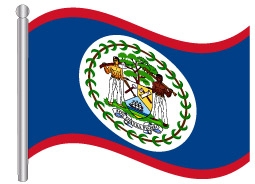 דגלון בליז - Belize flag