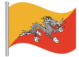 דגלון בהוטן - Bhutan flag