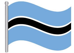 דגלון בוטסואנה - Botswana flag