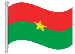 דגלון בורקינה פאסו - Burkina Faso flag