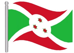 דגלון בורונדי - Burundi flag