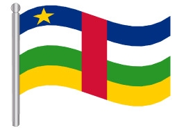 דגלון הרפובליקה המרכז אפריקאית - Central African Republic flag