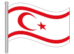 דגלון צפון קפריסין - Cyprus Northen flag