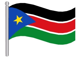 דגלון דרום סודאן - South Sudan flag