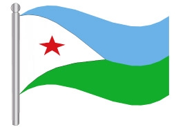 דגלון גיבוטי - Djibouti flag