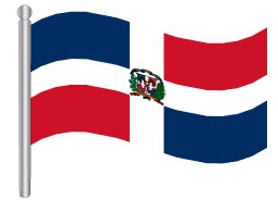 דגלון הרפובליקה הדומיניקנית - Dominican Republic flag