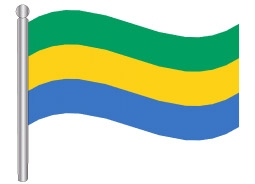 דגלון גבון - Gabon flag