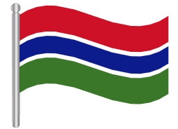 דגלון גמביה - Gambia flag