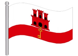 דגלון גיברלטר - Gibraltar flag