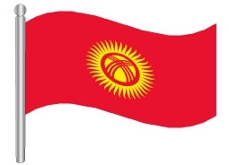 דגלון קירגיזסטן - Kyrgyzstan flag