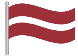 דגלון לטביה - Latvia flag