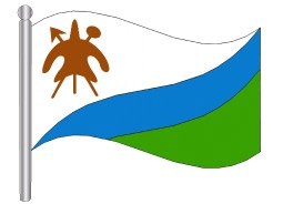 דגלון לסוטו - Lesotho flag
