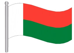 דגלון מדגסקר - Madagascar flag