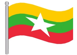 דגלון מיאנמר - Myanmar flag