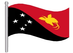 דגלון פפואה גינאה החדשה - Papua New Guinea flag