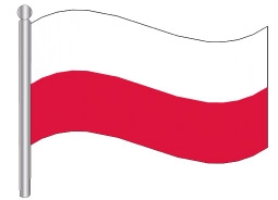 דגלון פולין - Poland flag