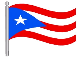 דגלון פורטו ריקו - Puerto Rico flag