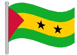 דגלון סאו טומה ופרינסיפה - Sao Tome and Principe flag