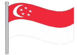 דגלון סינגפור - Singapore flag