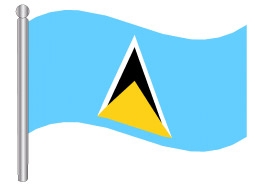 דגלון סנט לוסיה - St Lucia flag