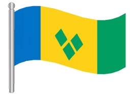 דגלון סנט וינסנט והגרנדינים - St Vincent ant the Grenadines flag