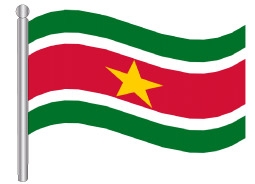 דגלון סורינאם - Suriname flag