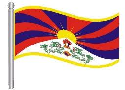 דגלון טיבט - Tibet flag