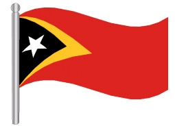 דגלון טימור-לאסטה - Timor-Leste flag
