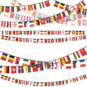 שרשרת דגלי מדינות יורו 2024  מבד(10 מטר)  30*20