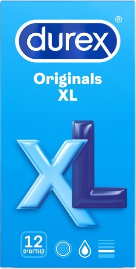 12 קונדומים דורקס Originals XL במידה גדולה